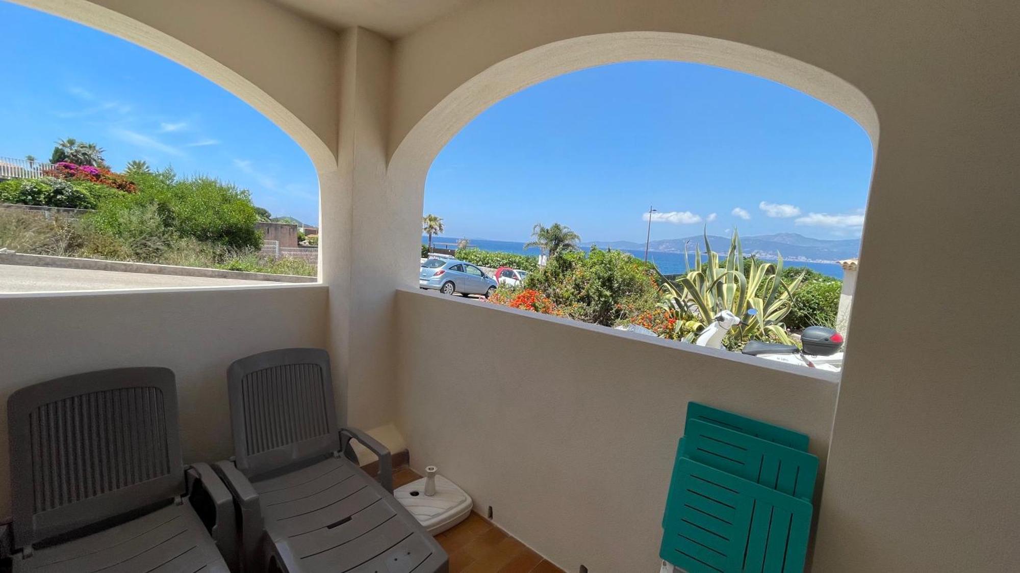 Vue Mer Panoramique Plage 50M Porticcio Corse Exterior foto